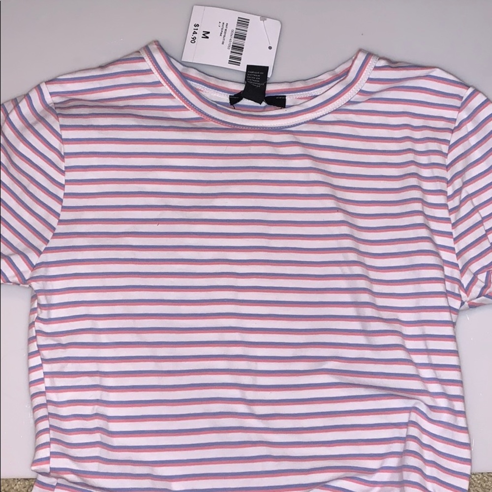 Striped body suit